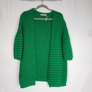FRNCH oversized green knit sweater s/m